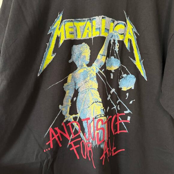 NEW Metallica And Justice For All Graphic Band Tee T Shirt M - Picture 3 of 5
